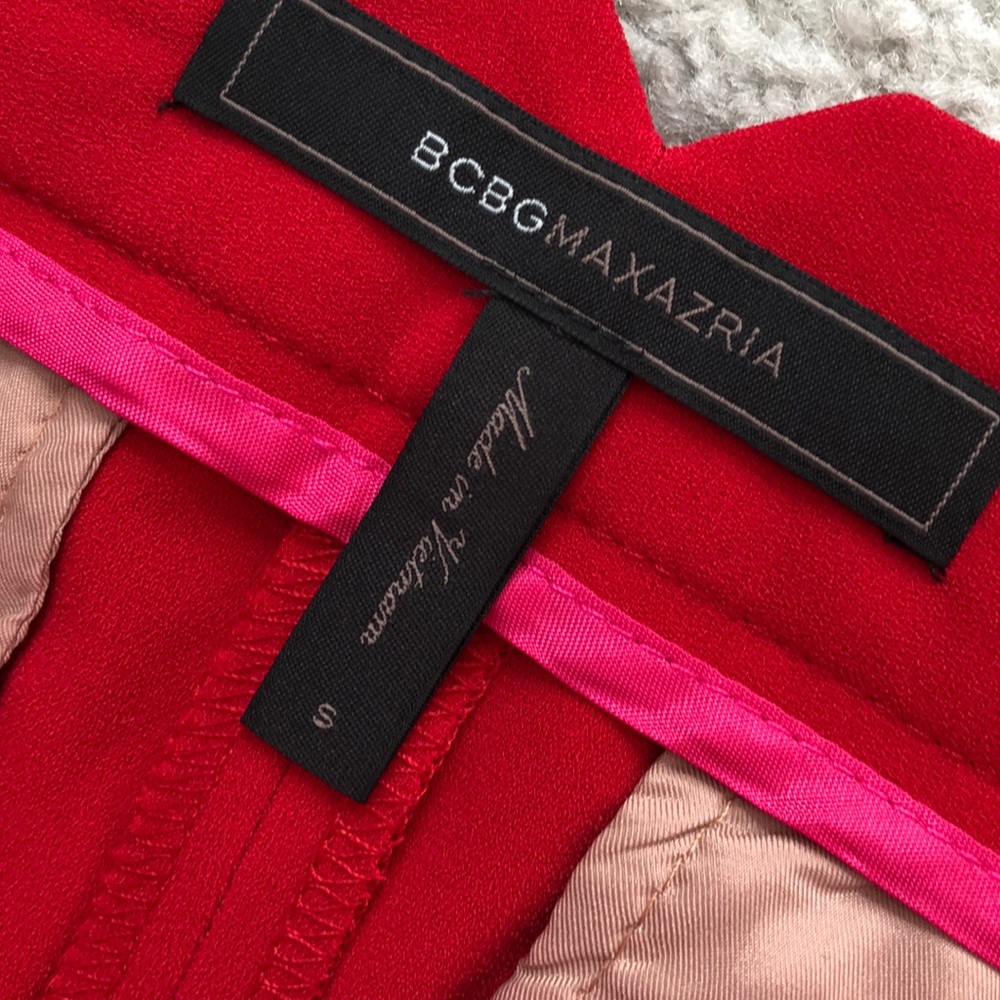 BCBG MaxAzria Neon Pink Monique Color Block Pants - Picture 6 of 10